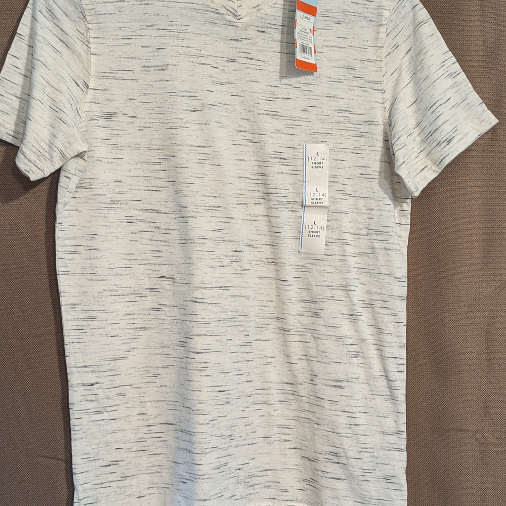 Cat & Jack White and Gray Short Sleeve Tee